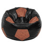 Fotoliu puf Mega Ball - imitatie piele - negru/coniac Fotoliu puf Mega Ball - imitatie piele - negru/coniac