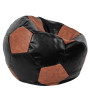 Fotoliu puf Mega Ball - imitatie piele - negru/coniac Fotoliu puf Mega Ball - imitatie piele - negru/coniac