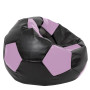 Fotoliu puf Mega Ball - imitatie piele - negru/mov Fotoliu puf Mega Ball - imitatie piele - negru/mov