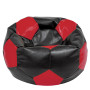 Fotoliu puf Mega Ball - imitatie piele - negru/rosu Fotoliu puf Mega Ball - imitatie piele - negru/rosu