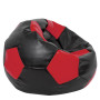 Fotoliu puf Mega Ball - imitatie piele - negru/rosu Fotoliu puf Mega Ball - imitatie piele - negru/rosu