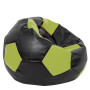 Fotoliu puf Mega Ball - imitatie piele - negru/verde Fotoliu puf Mega Ball - imitatie piele - negru/verde