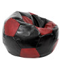 Fotoliu puf Mega Ball - imitatie piele - negru/bordo Fotoliu puf Mega Ball - imitatie piele - negru/bordo