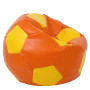 Fotoliu puf Mega Ball - imitatie piele - portocaliu/galben Fotoliu puf Mega Ball - imitatie piele - portocaliu/galben