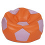 Fotoliu puf Mega Ball - imitatie piele - portocaliu/mov Fotoliu puf Mega Ball - imitatie piele - portocaliu/mov