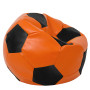 Fotoliu puf Mega Ball - imitatie piele - portocaliu/negru Fotoliu puf Mega Ball - imitatie piele - portocaliu/negru