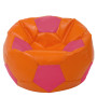 Fotoliu puf Mega Ball - imitatie piele - portocaliu/roz Fotoliu puf Mega Ball - imitatie piele - portocaliu/roz
