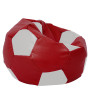 Fotoliu puf Mega Ball - imitatie piele - rosu/alb Fotoliu puf Mega Ball - imitatie piele - rosu/alb