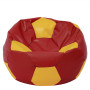 Fotoliu puf Mega Ball - imitatie piele - rosu/galben Fotoliu puf Mega Ball - imitatie piele - rosu/galben