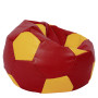 Fotoliu puf Mega Ball - imitatie piele - rosu/galben Fotoliu puf Mega Ball - imitatie piele - rosu/galben
