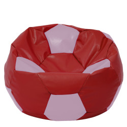 Fotoliu puf Mega Ball - imitatie piele - rosu/mov Fotoliu puf Mega Ball - imitatie piele - rosu/mov