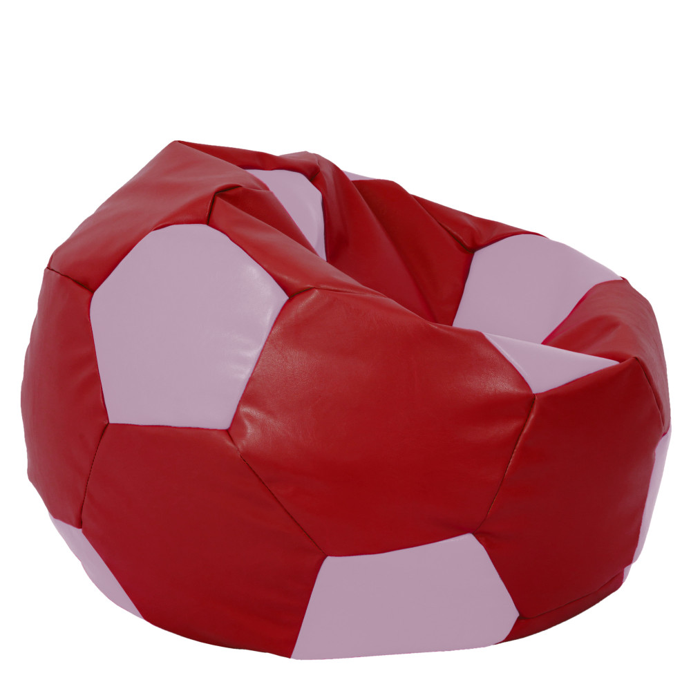 Fotoliu puf Mega Ball - imitatie piele - rosu/mov Fotoliu puf Mega Ball - imitatie piele - rosu/mov