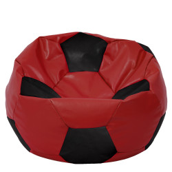 Fotoliu puf Mega Ball - imitatie piele - rosu/negru Fotoliu puf Mega Ball - imitatie piele - rosu/negru