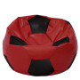 Fotoliu puf Mega Ball - imitatie piele - rosu/negru Fotoliu puf Mega Ball - imitatie piele - rosu/negru