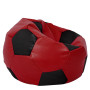 Fotoliu puf Mega Ball - imitatie piele - rosu/negru Fotoliu puf Mega Ball - imitatie piele - rosu/negru