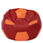 Fotoliu puf Mega Ball - imitatie piele - rosu/portocaliu Fotoliu puf Mega Ball - imitatie piele - rosu/portocaliu