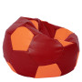 Fotoliu puf Mega Ball - imitatie piele - rosu/portocaliu Fotoliu puf Mega Ball - imitatie piele - rosu/portocaliu
