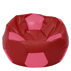 Fotoliu puf Mega Ball - imitatie piele - rosu/roz Fotoliu puf Mega Ball - imitatie piele - rosu/roz