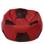 Fotoliu puf Mega Ball - imitatie piele - rosu/wenge Fotoliu puf Mega Ball - imitatie piele - rosu/wenge