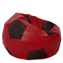 Fotoliu puf Mega Ball - imitatie piele - rosu/wenge Fotoliu puf Mega Ball - imitatie piele - rosu/wenge