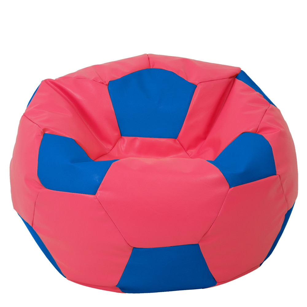 Fotoliu puf Mega Ball - imitatie piele - roz/albastru Fotoliu puf Mega Ball - imitatie piele - roz/albastru