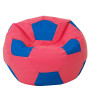 Fotoliu puf Mega Ball - imitatie piele - roz/albastru Fotoliu puf Mega Ball - imitatie piele - roz/albastru