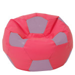 Fotoliu puf Mega Ball - imitatie piele - roz/mov