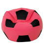 Fotoliu puf Mega Ball - imitatie piele - roz/negru Fotoliu puf Mega Ball - imitatie piele - roz/negru