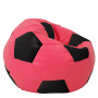 Fotoliu puf Mega Ball - imitatie piele - roz/negru Fotoliu puf Mega Ball - imitatie piele - roz/negru