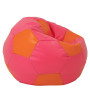 Fotoliu puf Mega Ball - imitatie piele - roz/portocaliu Fotoliu puf Mega Ball - imitatie piele - roz/portocaliu