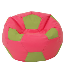 Fotoliu puf Mega Ball - imitatie piele - roz/verde Fotoliu puf Mega Ball - imitatie piele - roz/verde