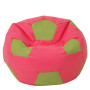 Fotoliu puf Mega Ball - imitatie piele - roz/verde Fotoliu puf Mega Ball - imitatie piele - roz/verde