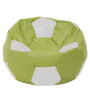 Fotoliu puf Mega Ball - imitatie piele - verde/alb Fotoliu puf Mega Ball - imitatie piele - verde/alb