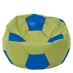 Fotoliu puf Mega Ball - imitatie piele - verde/albastru Fotoliu puf Mega Ball - imitatie piele - verde/albastru