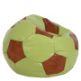 Fotoliu puf Mega Ball - imitatie piele - verde/coniac Fotoliu puf Mega Ball - imitatie piele - verde/coniac