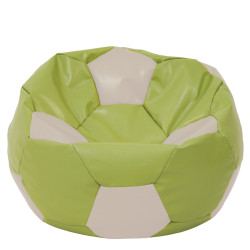Fotoliu puf Mega Ball - imitatie piele - verde/crem Fotoliu puf Mega Ball - imitatie piele - verde/crem