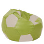 Fotoliu puf Mega Ball - imitatie piele - verde/crem Fotoliu puf Mega Ball - imitatie piele - verde/crem