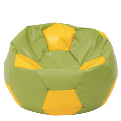 Fotoliu puf Mega Ball - imitatie piele - verde/galben Fotoliu puf Mega Ball - imitatie piele - verde/galben