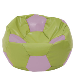 Fotoliu puf Mega Ball - imitatie piele - verde/mov Fotoliu puf Mega Ball - imitatie piele - verde/mov