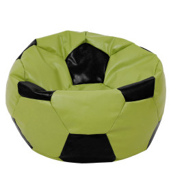 Fotoliu puf Mega Ball - imitatie piele - verde/negru Fotoliu puf Mega Ball - imitatie piele - verde/negru