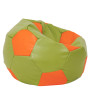 Fotoliu puf Mega Ball - imitatie piele - verde/portocaliu Fotoliu puf Mega Ball - imitatie piele - verde/portocaliu