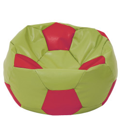 Fotoliu puf Mega Ball - imitatie piele - verde/rosu Fotoliu puf Mega Ball - imitatie piele - verde/rosu