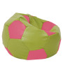 Fotoliu puf Mega Ball - imitatie piele - verde/roz Fotoliu puf Mega Ball - imitatie piele - verde/roz