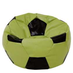 Fotoliu puf Mega Ball - imitatie piele - verde/wenge Fotoliu puf Mega Ball - imitatie piele - verde/wenge