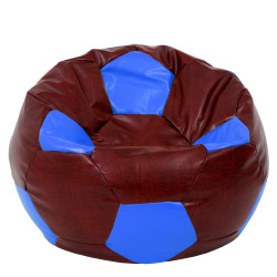 Fotoliu puf Mega Ball - imitatie piele - bordo/albastru Fotoliu puf Mega Ball - imitatie piele - bordo/albastru