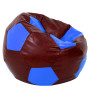 Fotoliu puf Mega Ball - imitatie piele - bordo/albastru Fotoliu puf Mega Ball - imitatie piele - bordo/albastru