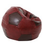 Fotoliu puf Mega Ball - imitatie piele - bordo/maro Fotoliu puf Mega Ball - imitatie piele - bordo/maro