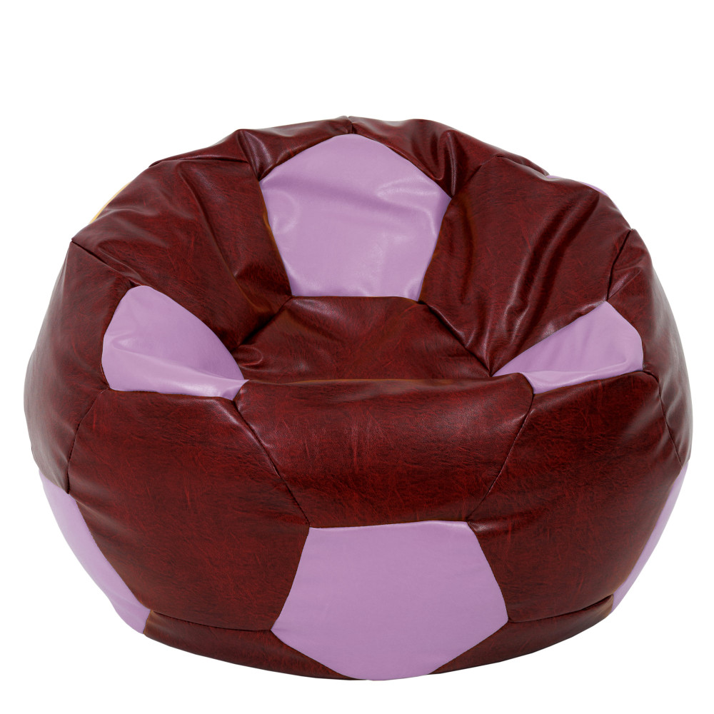 Fotoliu puf Mega Ball - imitatie piele - bordo/mov Fotoliu puf Mega Ball - imitatie piele - bordo/mov