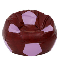 Fotoliu puf Mega Ball - imitatie piele - bordo/mov Fotoliu puf Mega Ball - imitatie piele - bordo/mov