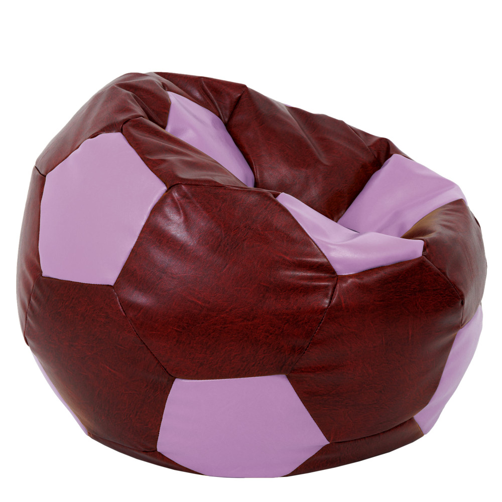 Fotoliu puf Mega Ball - imitatie piele - bordo/mov Fotoliu puf Mega Ball - imitatie piele - bordo/mov